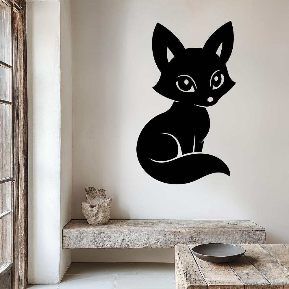 Elegant Fox Metal Wall Art Sculpture Garden Mounted Mural Decorative Iron Statue Outdoor Decor Gift for Fox Lovers Holiday 1pc