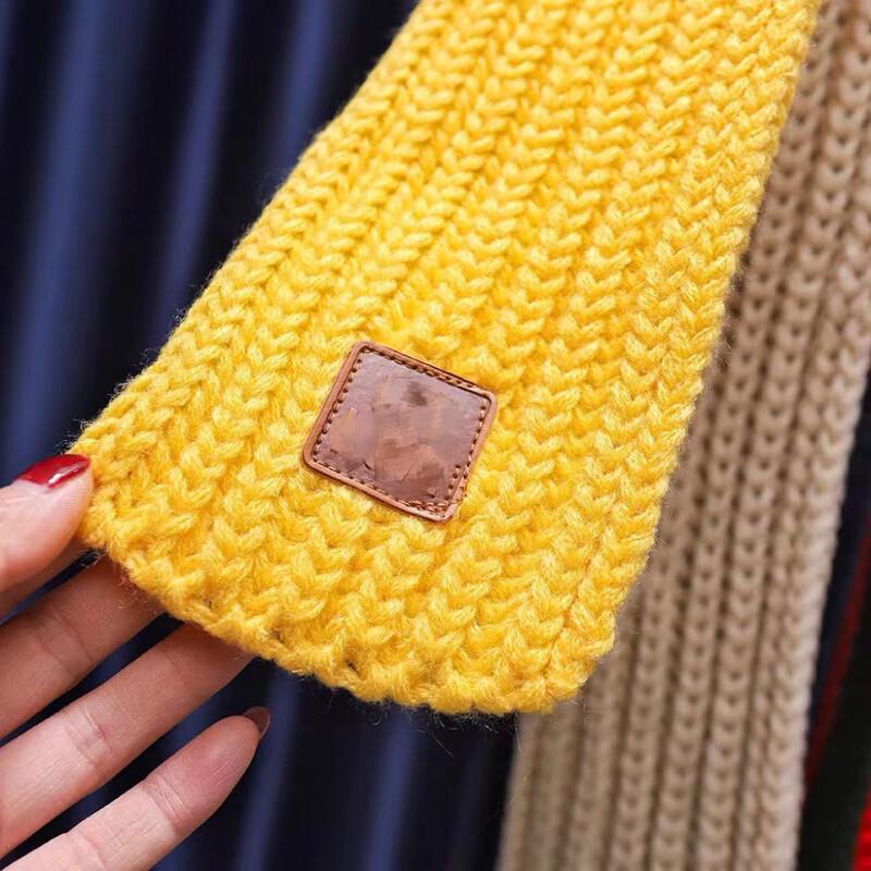 Kids' Solid Color Knitted Scarf