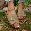 Fashion Women Slippers Summer Non Slip Buckle Slippers Woman Big Size Outdoor Comfortable Sandals Lightweight Flat Shoes Slides Women