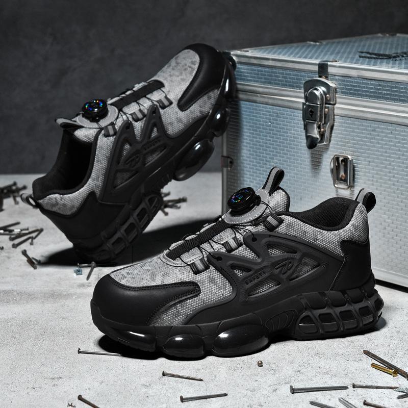 

Labor insurance shoes Steel head shoes Men s wear-resistant tooling shoes Breathable fly-woven shoes Men s anti-smashing and anti-piercing safety shoe 47