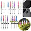 2/4Pcs Outdoor Solar Delphinium LED Light Colorful/Warm Light Solar Garden Lights IP65 Waterproof Yard Decor and Gift for Mother