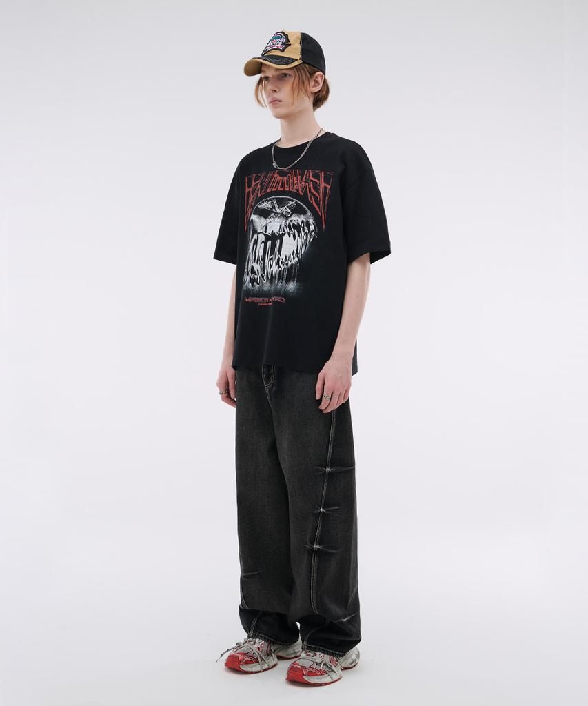 MAISON MINED Sticky Half T Black