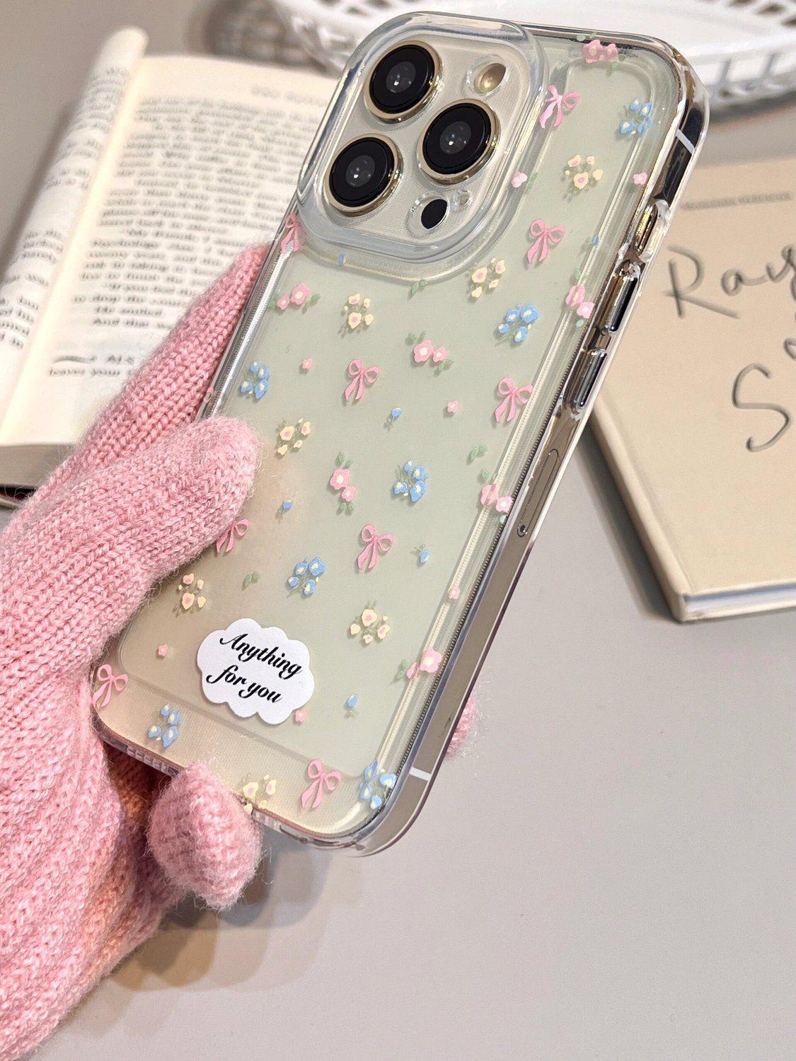 

Розовый чехол-накладка Soft Shell с бантом для iPhone 16/14/13/12/11/XS/XR/8/7 iPhone 16 Pro