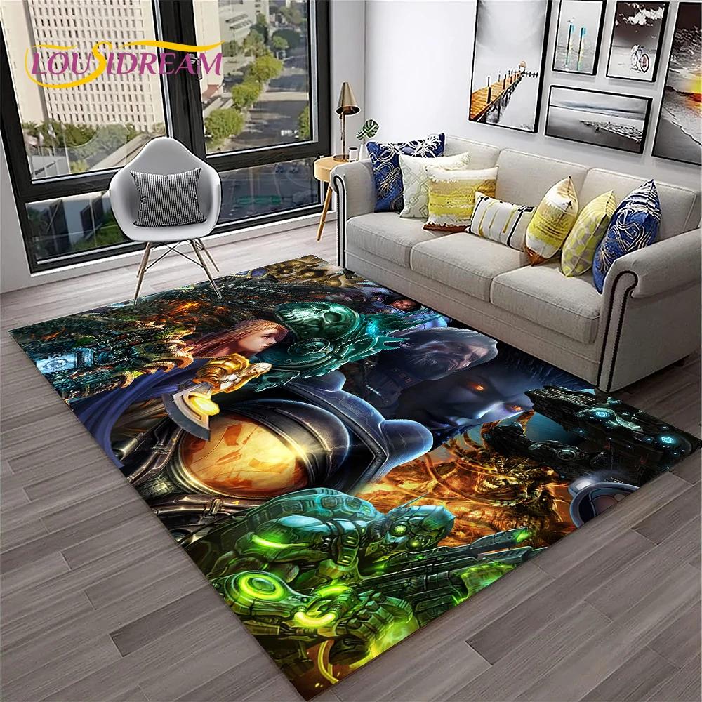 StarCraft Game Retro 3D Gamer Carpet Rug for Home Living Room Bedroom Sofa Doormat Decor,kids Play Area Rug Non-slip Floor Mat