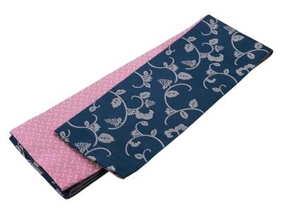 [SAKIKU-EN] Made In Japan, Women's Washable Half-Width Obi, Reversible Design, Narrow Obi, Small Bag Obi, Half-Width Obi, Polyester, Stylish Japanese
