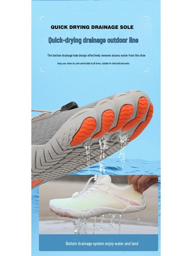 2024 New Quick-Dry Outdoor Five-Finger Water Shoes for Beach, River Tracing, and Swimming