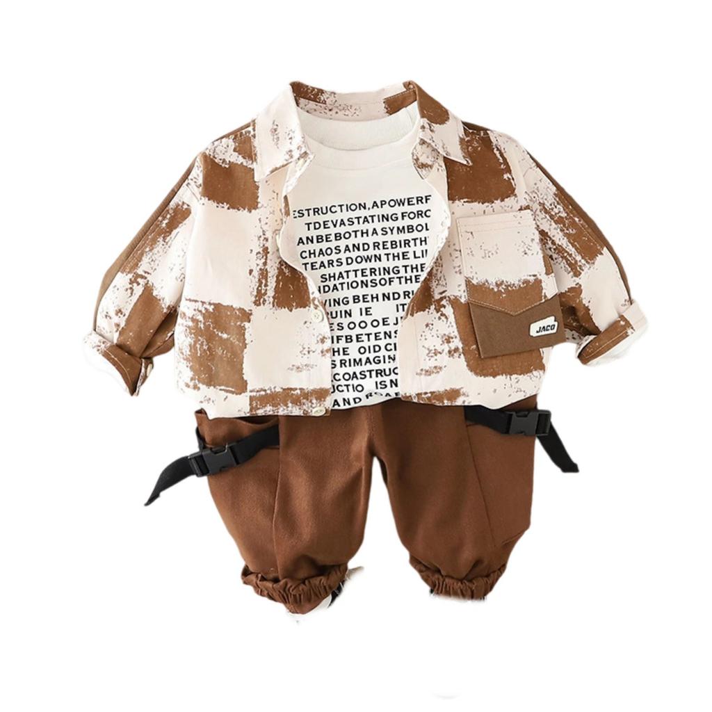 Uformelt langermet sett for barn, komfortable hverdagsantrekk