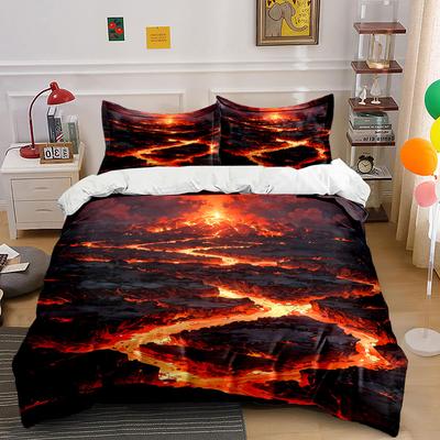 Fiery Lava Flow Pattern. Bedding Sets Duvet Cover Sets Duvet Covers Pillowcases(1*Duvet Cover 2*Pillowcases Without Duvet Insert)