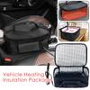2024 Car 12v Heated Lunch Insulation Pack Electric Food Meal Thermostat Bag Travel Bento Mini Microwave Black Large Capacity