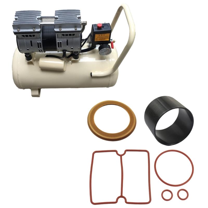 Luftkompressor Kolbenringe Dichtungssatz für 550W/600 W/950W/980W/1100W/1500W Ölfreie Zylinderkopfservice mit Gummi- und Nitril-Dichtkomponente