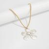 Spiral Geometric Square Flower Pendant Necklace Female, Hip Hop Trend Travel Auction with Collarbone Chain