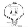 Fashion Personality Dark Style Skeleton Ghost Claw Necklace Finger Bone Earrings Set Halloween Costume Accessories