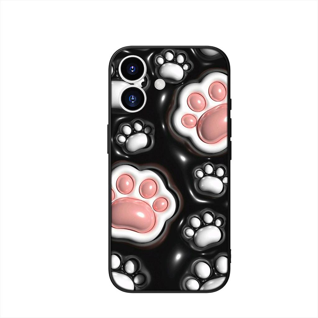 Cute Dog Cat Paw Cover Phone Case for Apple iPhone 17 16 15 11 Pro XS Max XR 6 7 8 Plus + SE 2020 5 16E