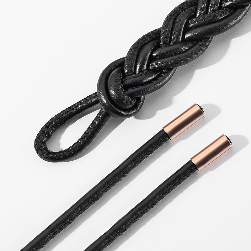New Fashionable Minimalist and Unique Black Waist Cord A High-End Trendy Slim Belt to Pair with Dresses Women's Slim Belts