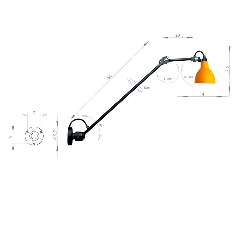 Modern Nordic Minimalist Swing Arm Wall Lamp