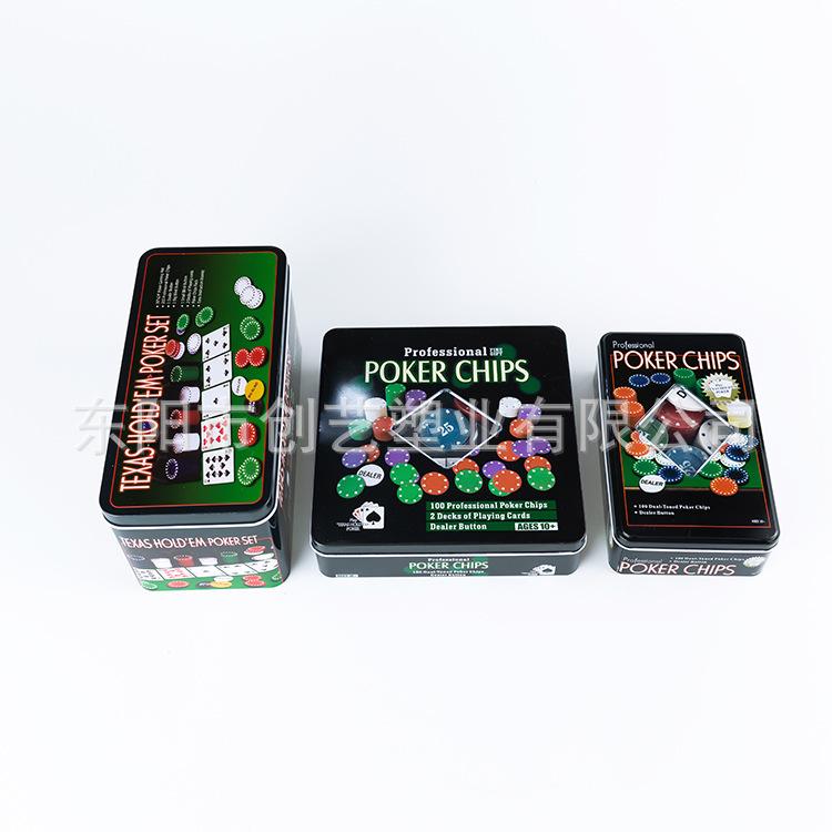 Compact 200-Piece Blackjack & Poker Tin Set: 200 Chips, Dealer Chip, Cards, Tablecloth