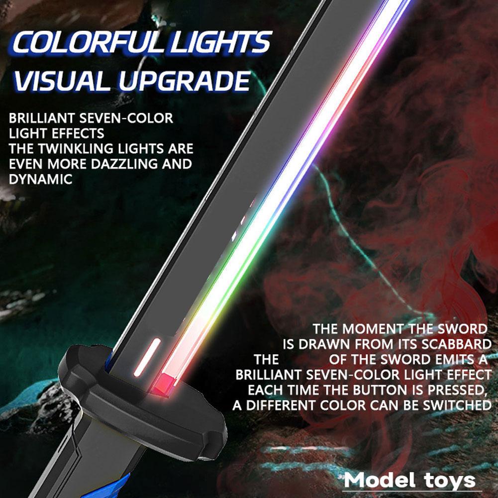 Colorful lights, cool spray laser sword, lightsaber toy, double sword combination, lightsaber, star spray sword