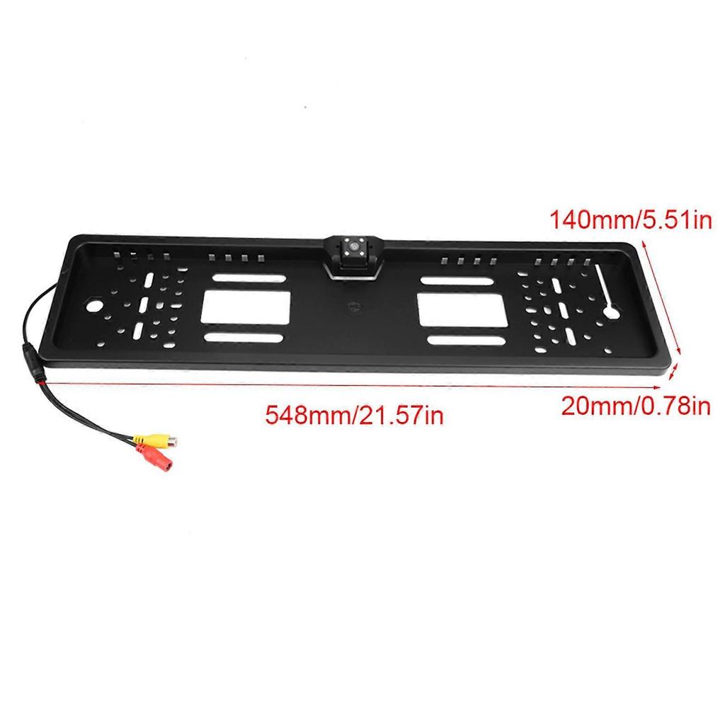 European Automobiles Number License Plate Frame with Rearview Reverse Backup Camera LED