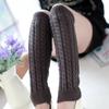 Winter Verdikt Warm Ademend Effen Patroon Beenwarmers Koreaanse Stijl Mode Dik Gebreid Dames Los Veelzijdig Slouch Sokken