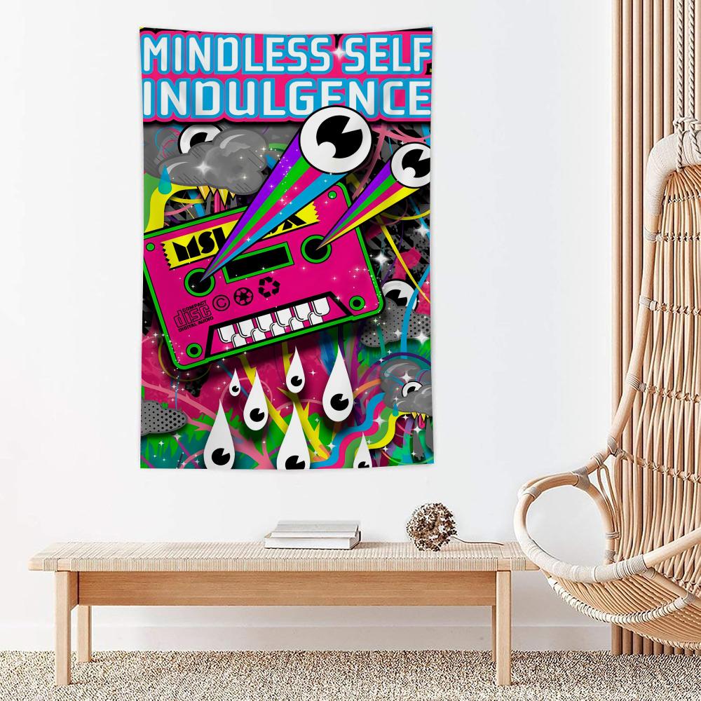 MMindless SSelf IIndulgence Tapestry Microfiber Wall Hanging For Bedroom Living Room Decor Outdoor Festival Bar Background