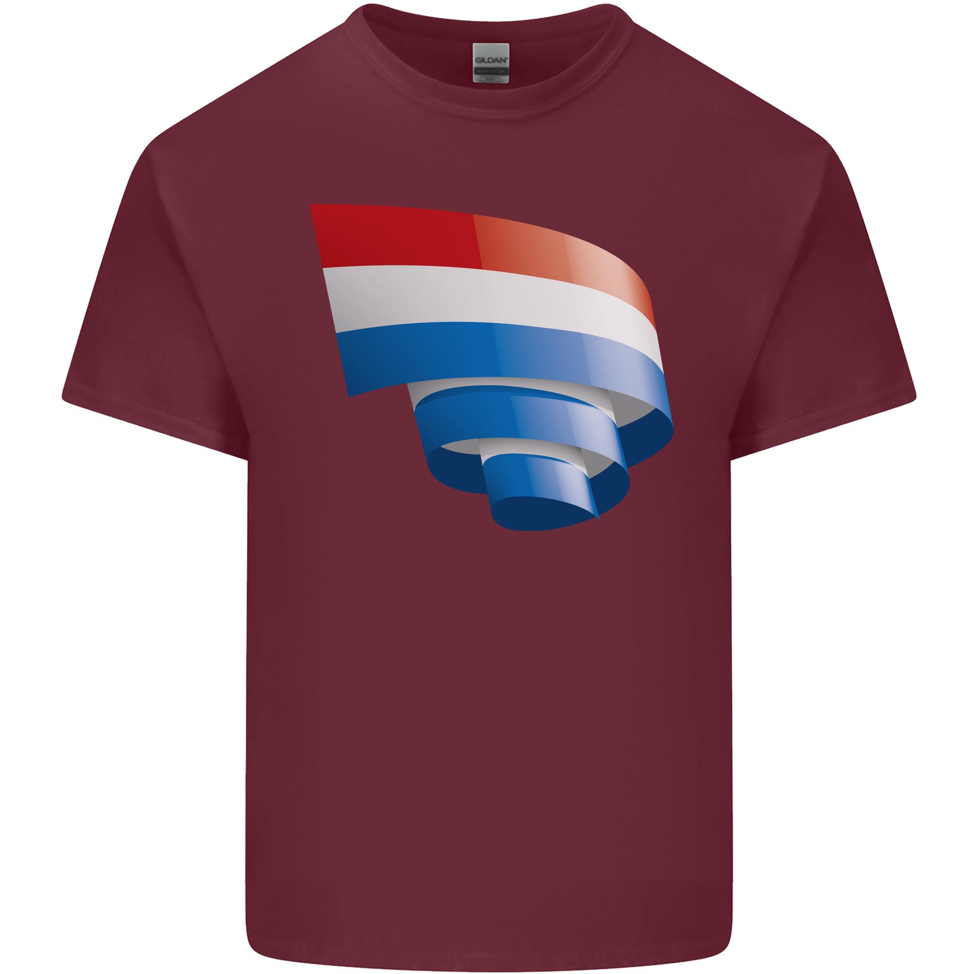 Curled Netherlands Flag Holland Dutch Day Football Unisexs Light Cotton TShirt S