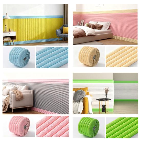 Bandă Anticoliune pentru Protecția Copiilor 200x10CM Decupabilă Autoadezivă 8MM Grosime Protecție de Siguranță din Spumă Bara de Protecție Colț Mobilier Margine Birou Masă