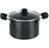 Pearl Metal Curry/Stew Pot, 22cm, with Glass Lid, Induction Compatible, Marble Diamond, Mama Dinner Alpha, HB-5896