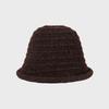 Autumn Winter Knitted Bucket Hat Women's Curling Solid Color Warm Fisherman Hat
