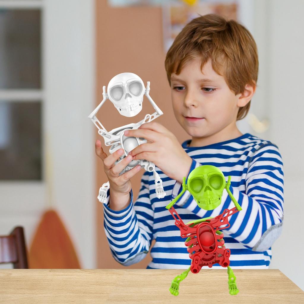 Dancing And Swinging 3D Skeleton Toy, Dancing Skeleton Toy, Wind Up Skeleton Dancing Toys, Relief Stress Dancing Toys, Clockwork Desktop Toys