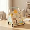 Wooden Baby Stroller Adjustable Interactive for Nursery