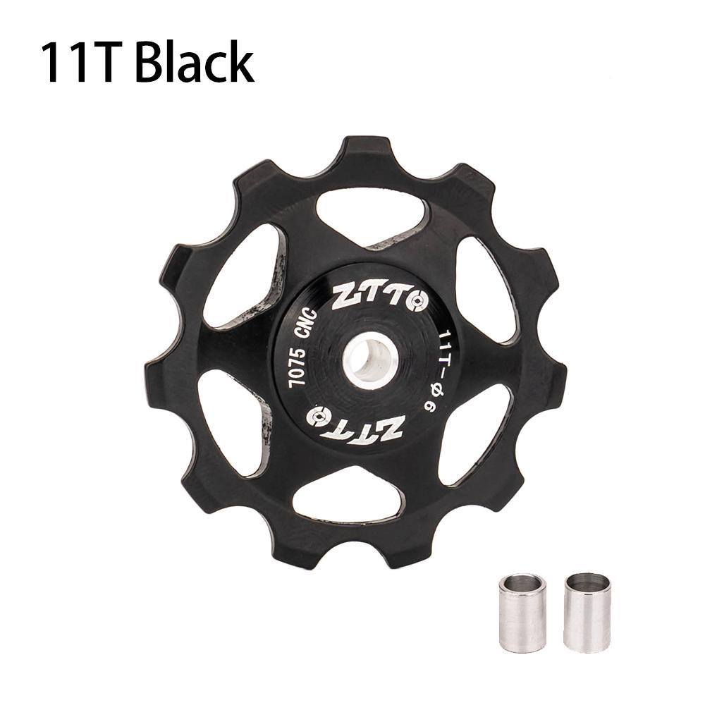 ZTTO 11T 13T 14T Steel Bearing Bicycle Rear Guide Wheel MTB Road Bike Jockey Rear Derailleur Pulley Roller Cycling Repair Kit 11T Black