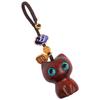 1Pc Wooden Cat Keychain Anime Cute Mobile Phone Chain Car Wooden Pendant Personality Creative Cute Keychain Accessories