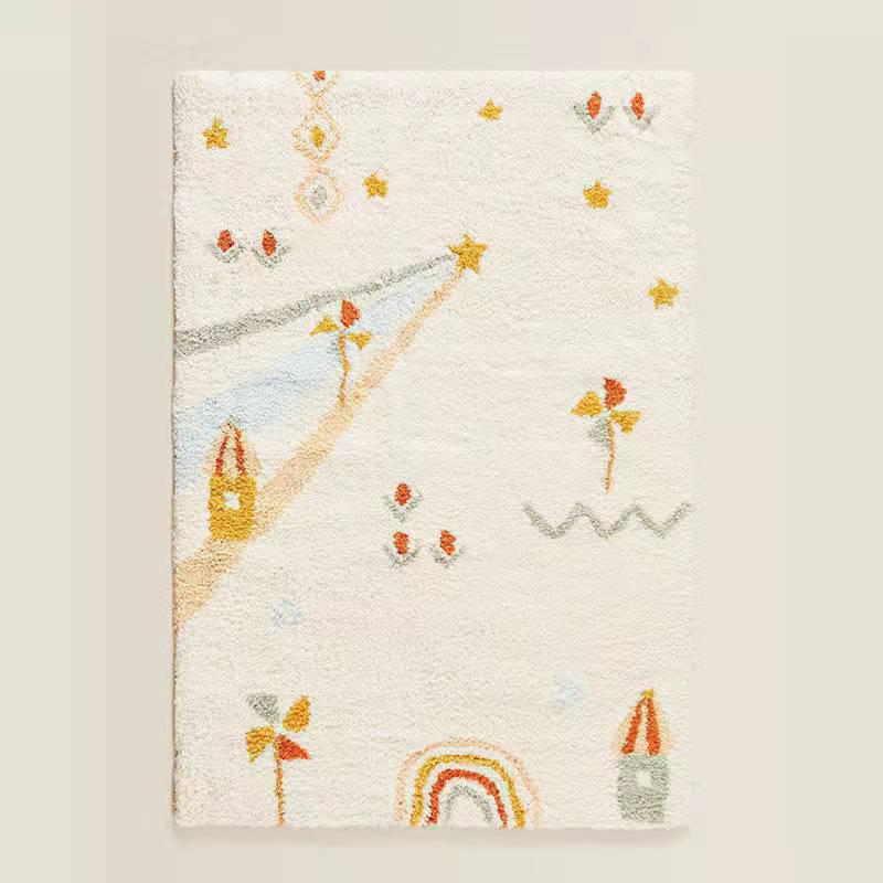 Dirt-Resistant Cartoon Rug: Non-Slip, Easy-Care, Large Area Carpet for Living Room & Bedroom