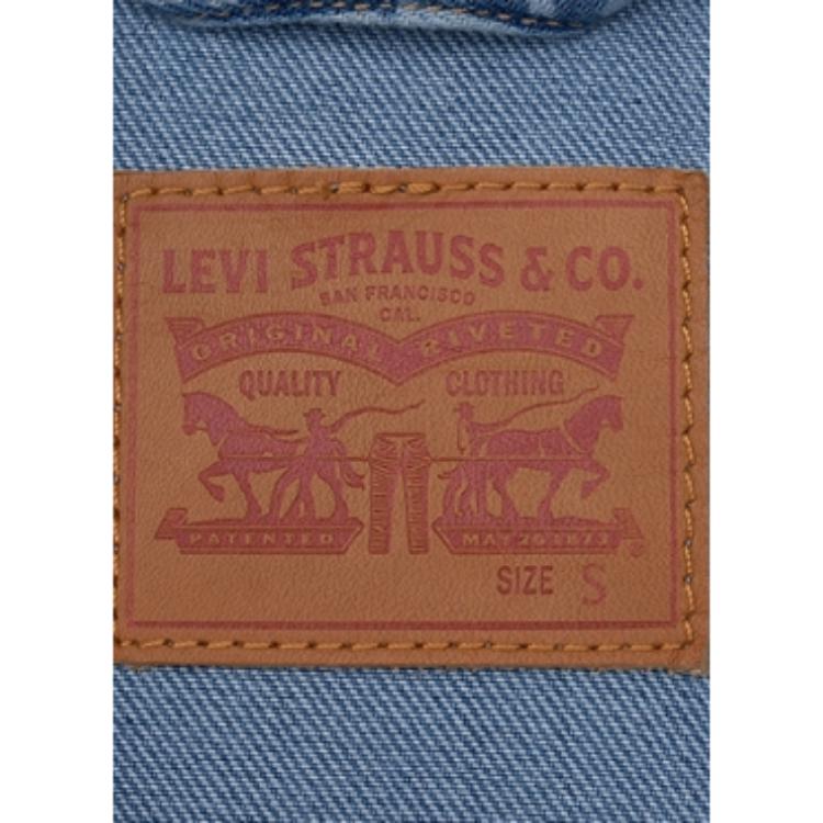 Levis Vintage Farmergalléros Nyomott Mintás Rövid Ujjú Ruha Női ruhák Sötétkék 001BV-0000