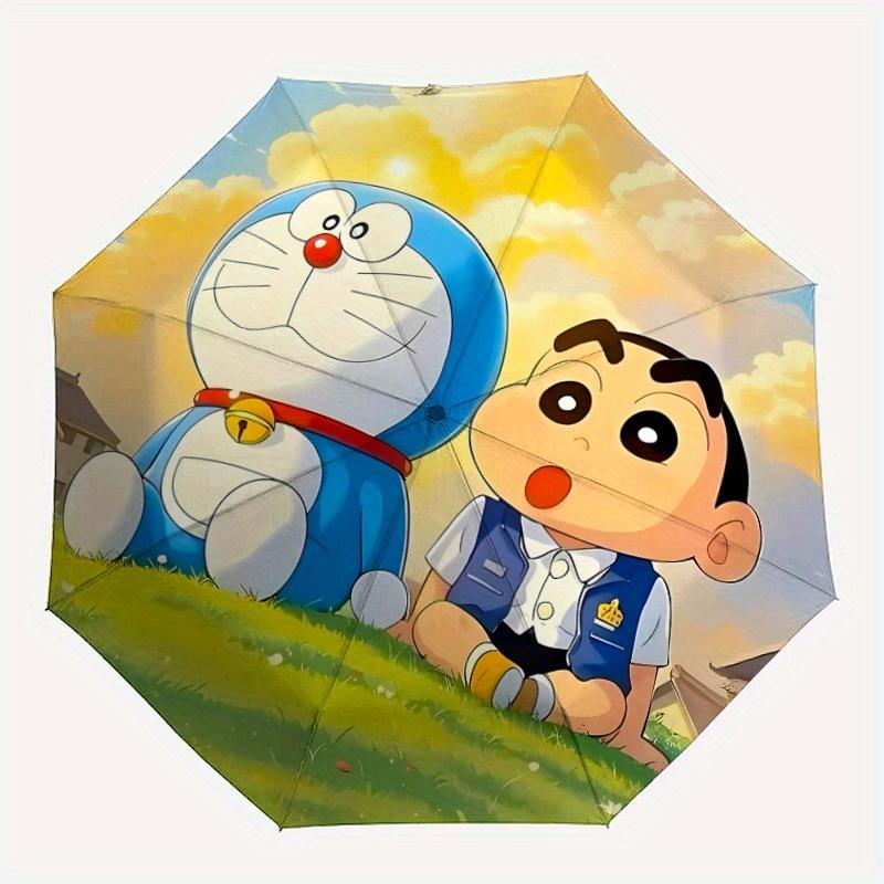 

1pc Doraemon, Crayon Shin-chan Automatic Opening/closing umbrella, Compact Travel Umbrella - - Festive Accessory, Sturdy Ribs yy250807078