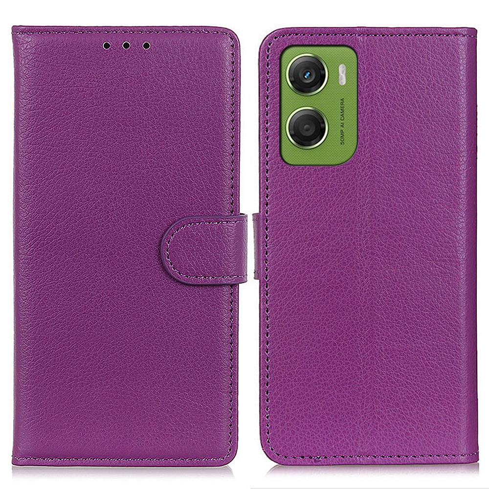 For Motorola Moto G06 4G Wallet Case PU Leather Phone Cover Litchi Texture