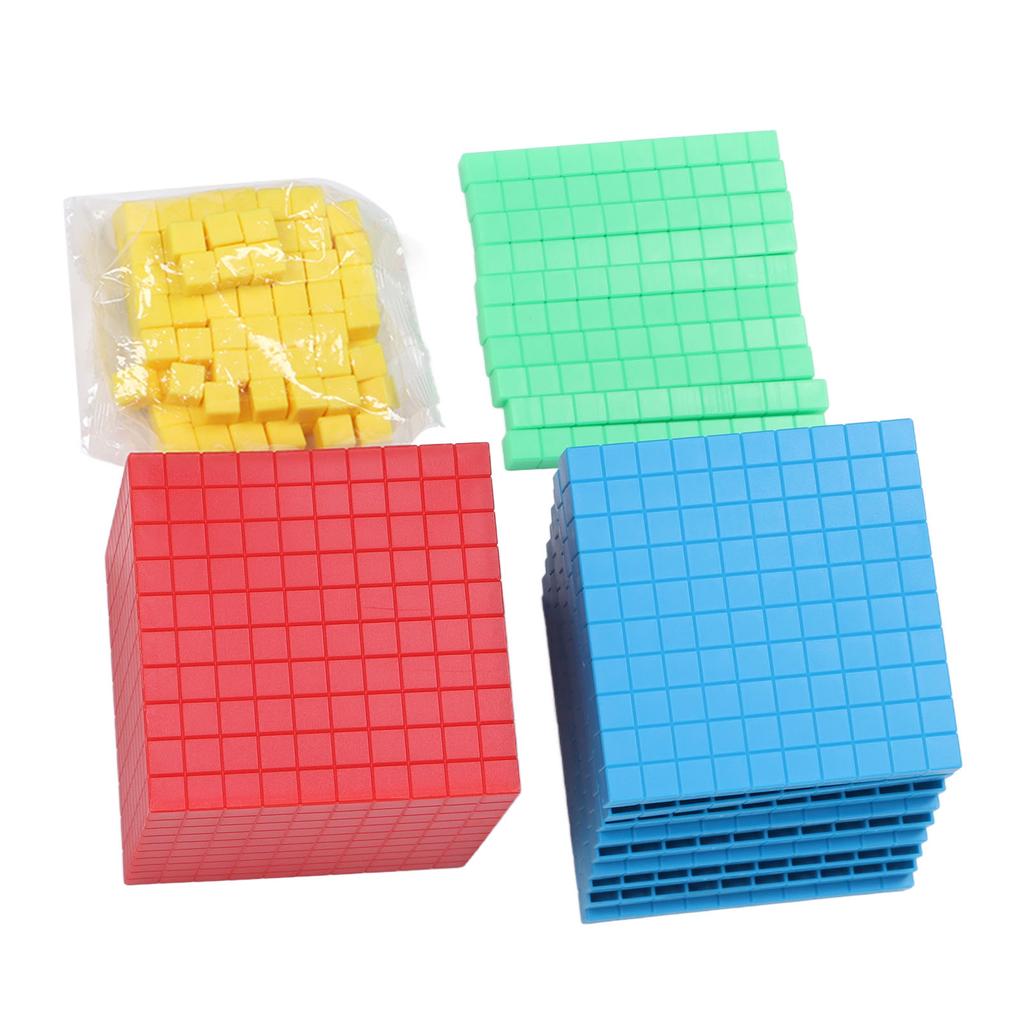 Base Ten Blocks Classroom Set for Kids Math Interactive Hands On Base Ten Blocks Learning Tools