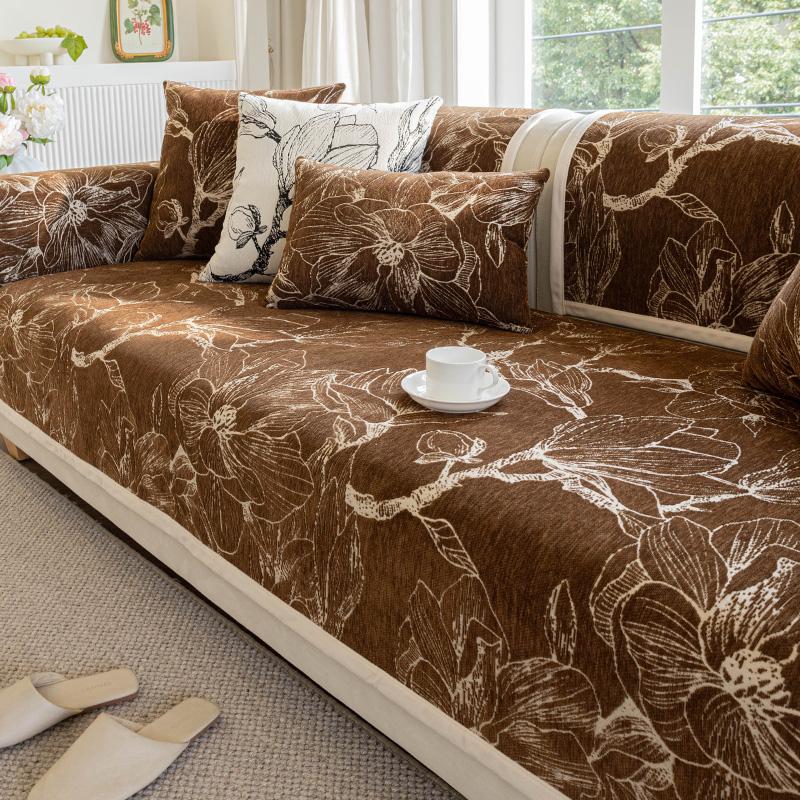 

Диваны для гостиной Нескользящие Цветы Шенилл Диван Подушки Чехлы для диванов Коврик Чехол Коврики для диванов Funda 70X70cm 1pc