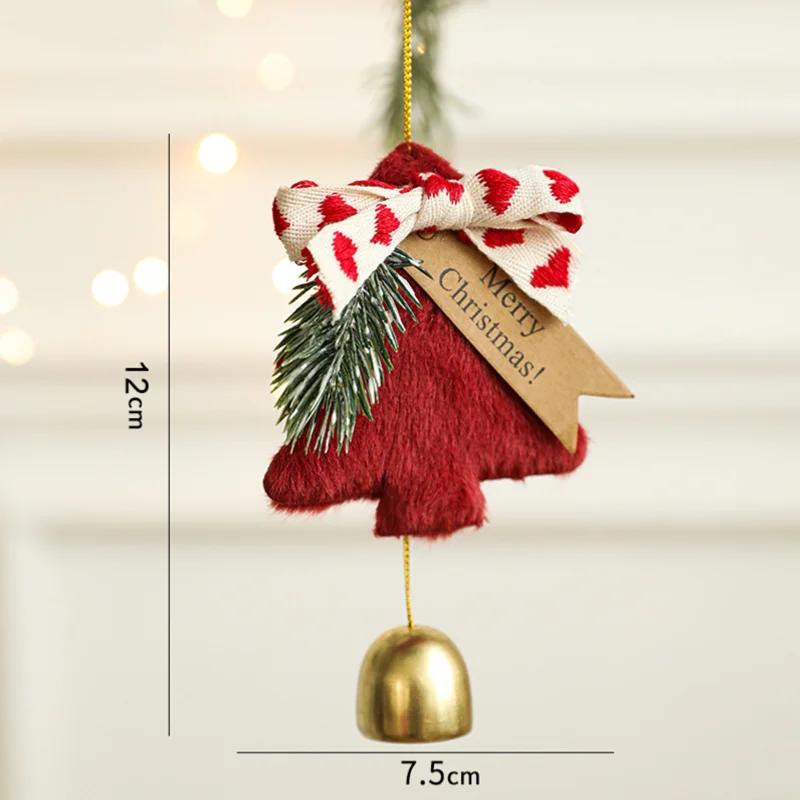 Christmas Tree Bell Pendant New Year's Bell Hanging Christmas Decoration Doorbell Hanging Hanging Wind Chimes Gifts Navidad