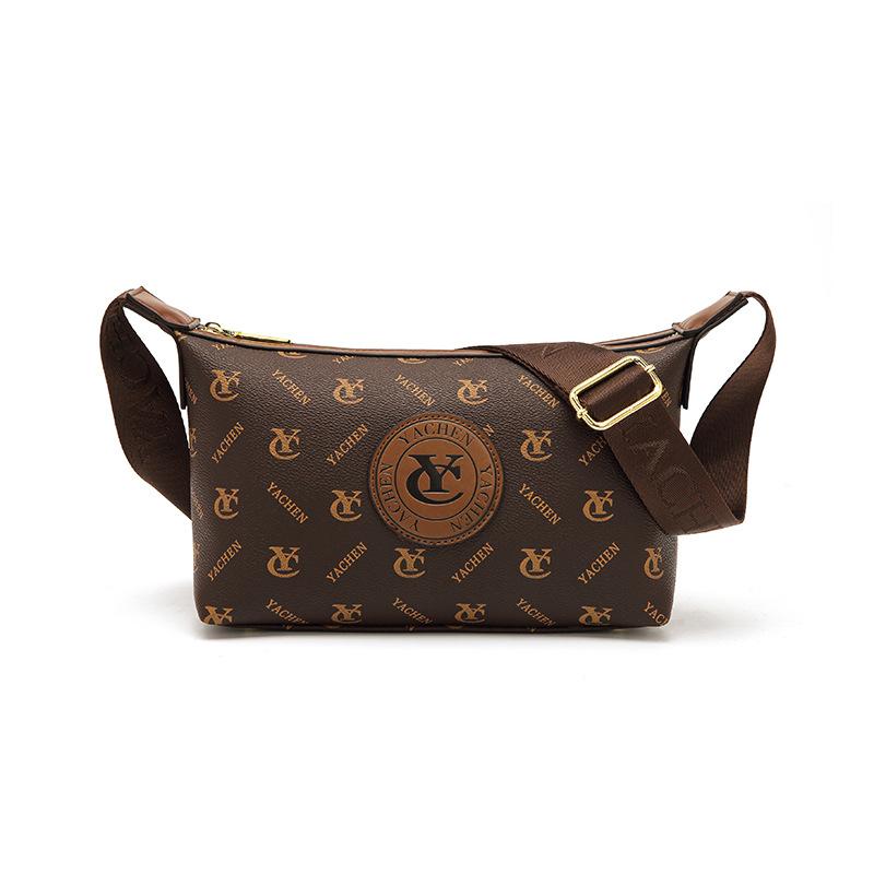 

New trend retro exquisite fashion presbyopia temperament simple elegance large capacity women s shoulder messenger bag темно-коричневого