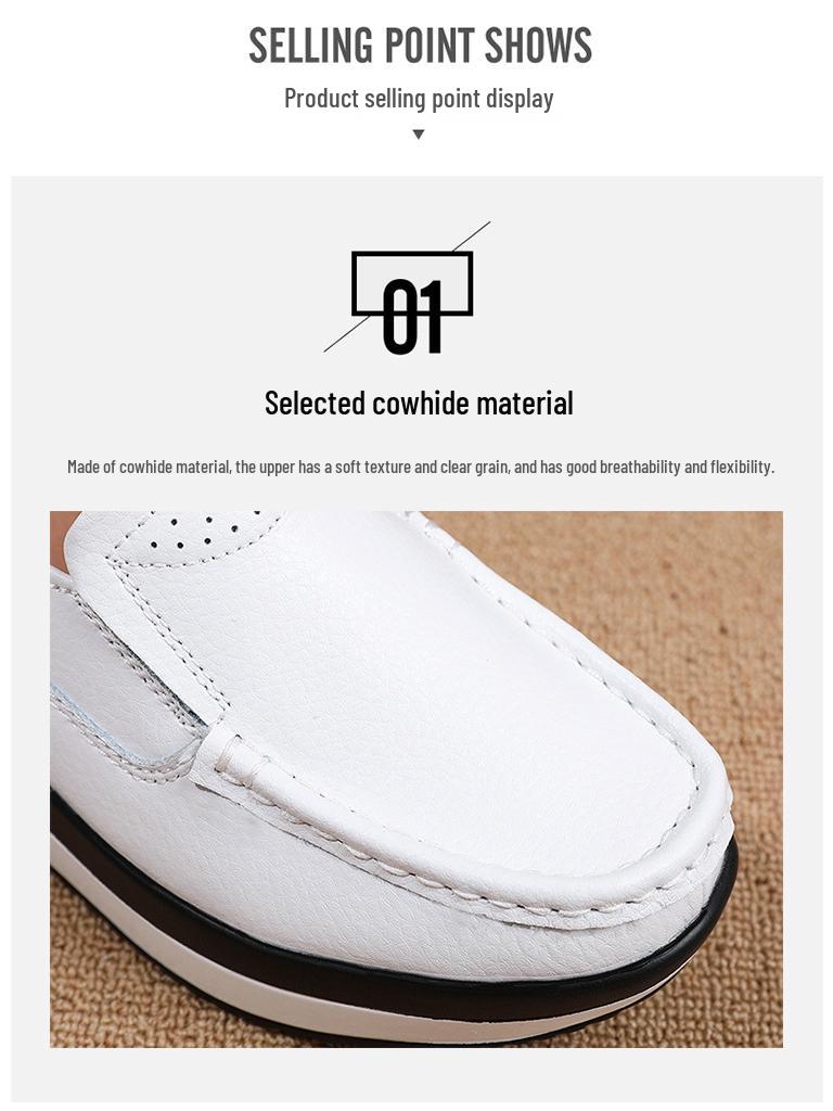Korean Style Wedge Heel Platform Slip-on Shoes for Women