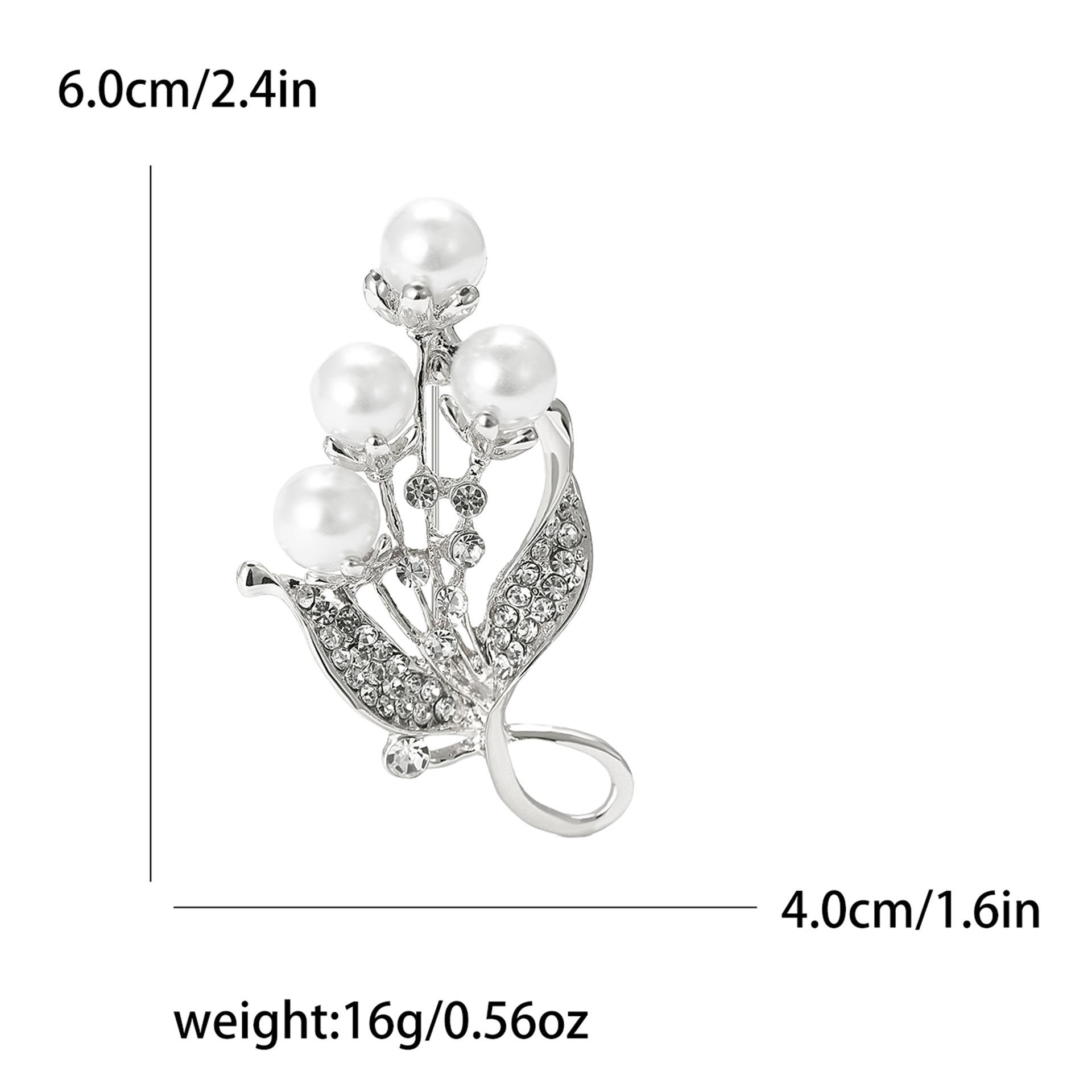 

Модная изысканная брошь в виде листа из сплава со стразами и жемчугом, темпераментная универсальная женская одежда, корсаж, ювелирные изделия, булавка