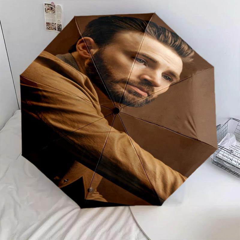 Chris Evans Automatic Umbrella - Suitable Travel Outdoor Portable Umbrella Birthday Gift Daily Essentials