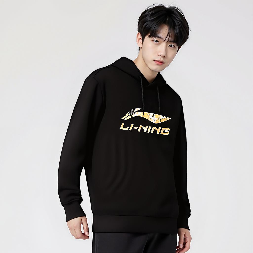 Li-Ning Round Neck Fashion Pullover Trendy Sports Lifestyle Comfortable Versatile Simple Vitality Sweatshirt Men Sweatshirt AWDVJ01-4