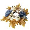 Simulated Maple Leaf Autumn Candle Wreath Faux Maple Leaf Harvest Decor Candle Ring Table Centerpiece 1pc Fall Candle Holder