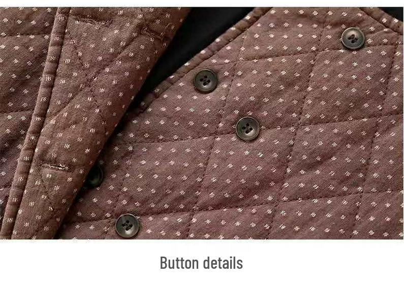 Women's Retro Polka Dot Quilted Cotton Jacket: Warm Winter Outerwear