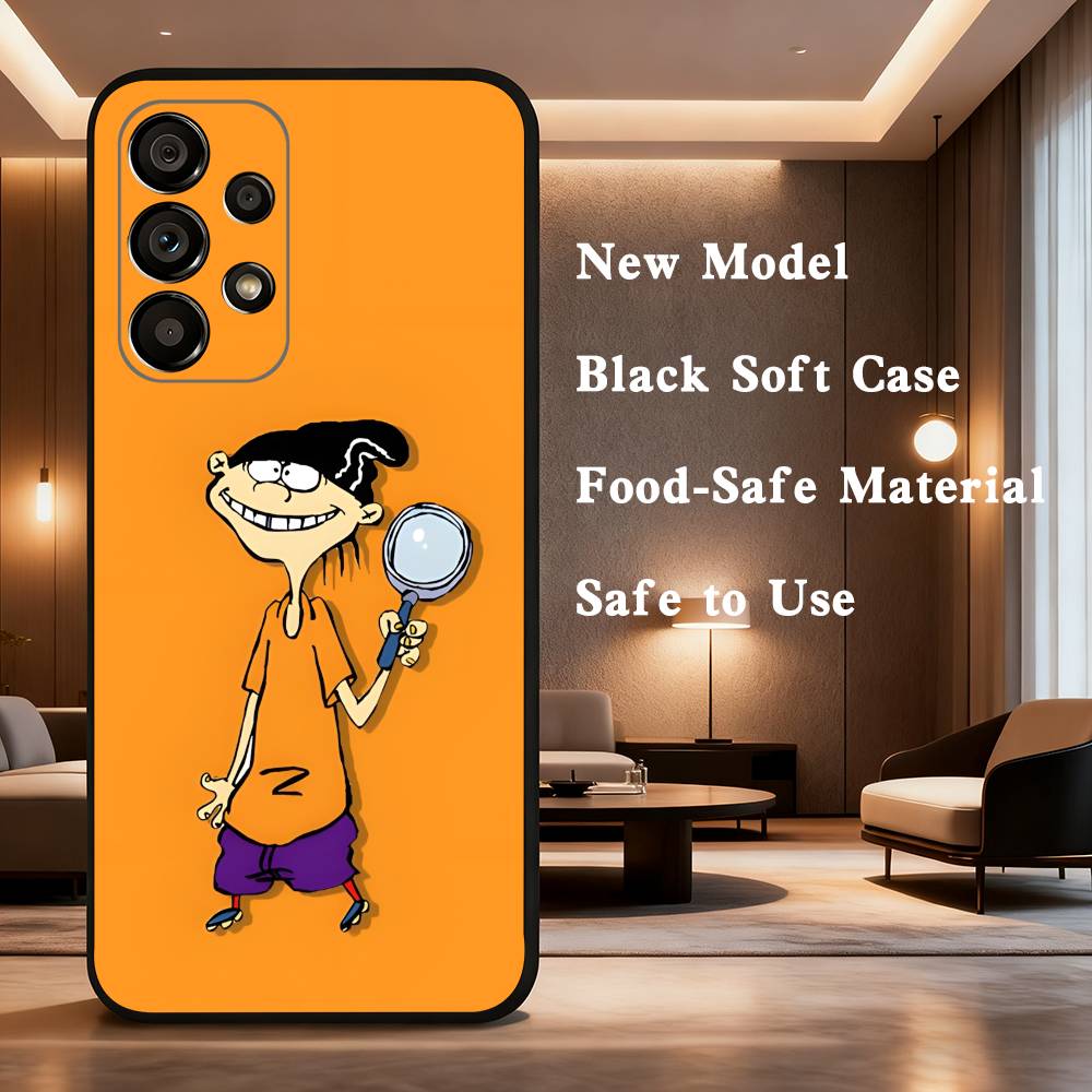 Cartoon Ed Edd N E-Eddy Phone Case For Samsung Galaxy A73,31,32,72,41,53,52,71,22,5G,Note,J7,8,9 Soft Black Cover