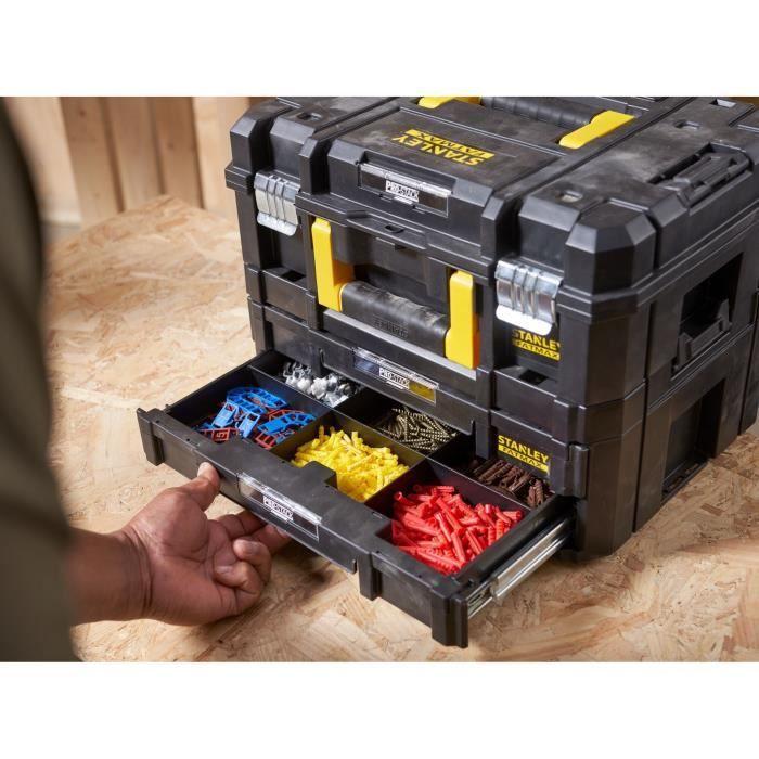 Kit 2 Mallettes PRO-STACK™ - STANLEY FATMAX - FMST1-71981 - 2 poignées - 2 tiroirs - 21,5 L