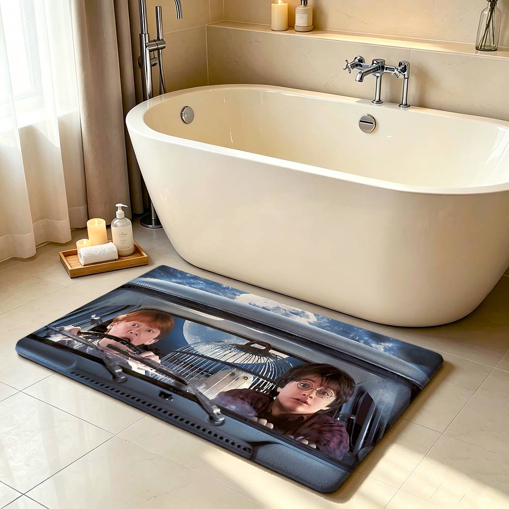 Cute Movie-H-hArry-Y-pOtterS Carpet Bathroom Anti-slip Mat Door Mat Home Decoration Mat Entrance Door Mat Scratch-resistant Door