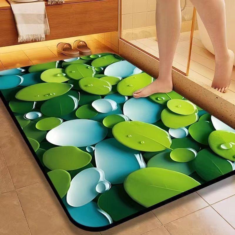 Wasserabsorbierende Badezimmer-Fußmatten Toilette wasserabsorbierend schnelltrocknend Fußmatten Toilette Haushaltsteppich Eingangsmatte